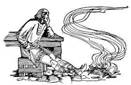 Woodcut of Alfred burning the cakes illustrating an article by Gill Jackman, a counsellor working in the Chew Valley, North Somerset